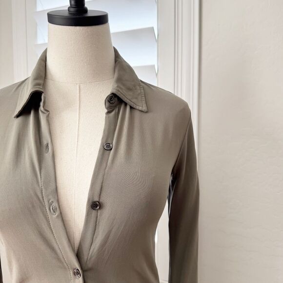 NEW Revolve Citizen Of Humanity COH Dalhia Mesh Button Down Shirt Size XS - Picture 13 of 15